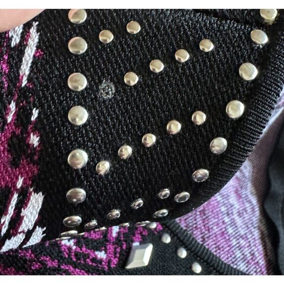 GUESS Size Small Jacquard Embellished Bodycon Dress Sexy Club Party Glam READ - Picture 11 of 13